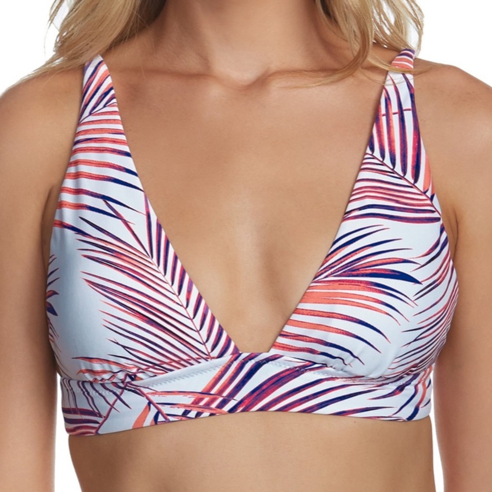 Raisins Back to Bali tropical Bikini Swim Top size Large